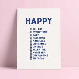 Postkaart Happy you day, birthday, whatever... / Studio Inktvis